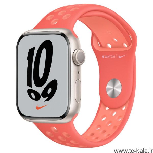 ساعت هوشمند اپل واچ سری 7 مدل 41mm Aluminum Case with Nike Sport silicone Band