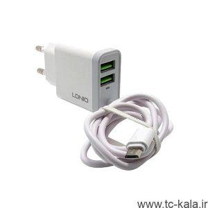 شارژرLDNIO الدینیو مدلA321 همراه کابل اندروید MICRO-USB